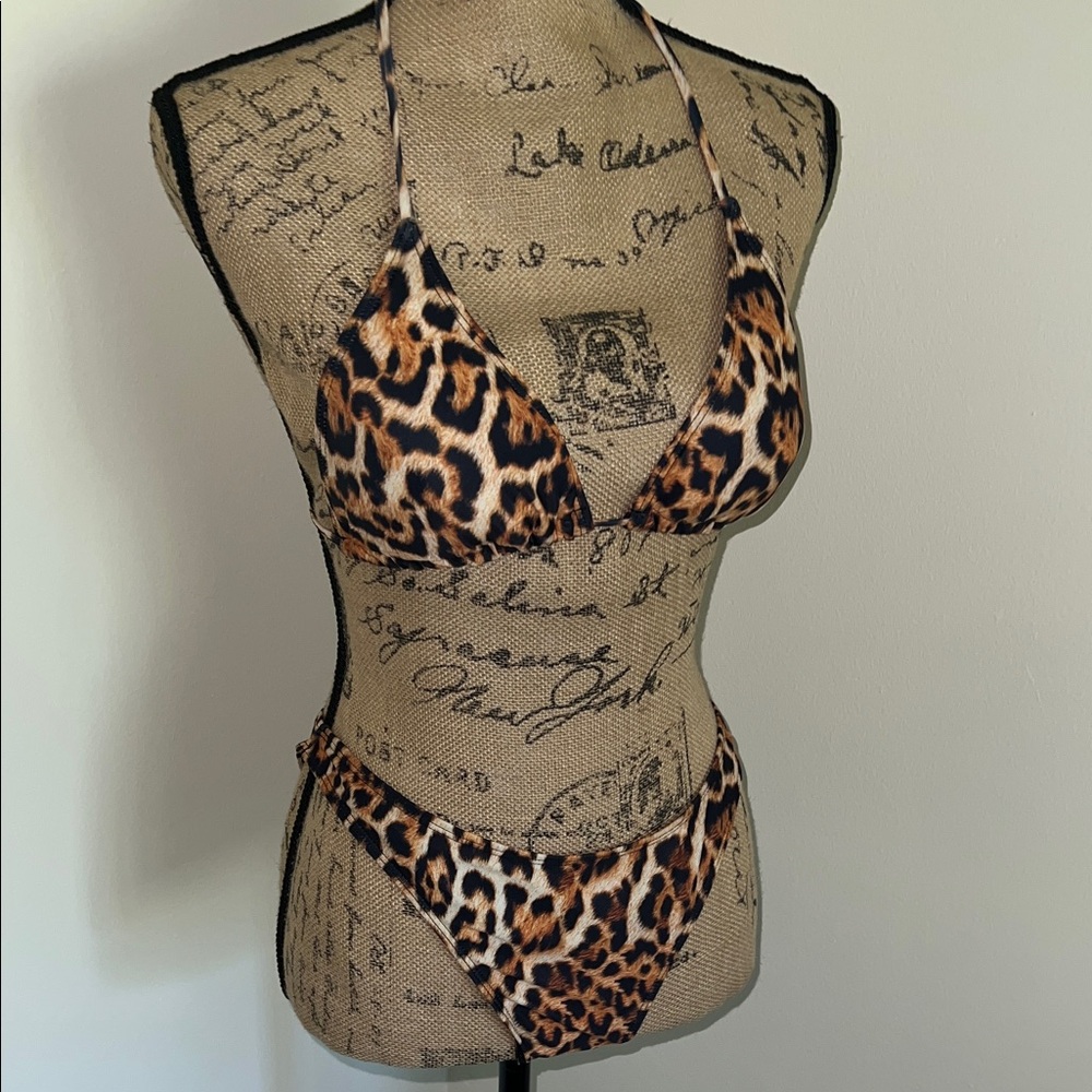 Leopard Print Bikini Set - Picture 2 of 5